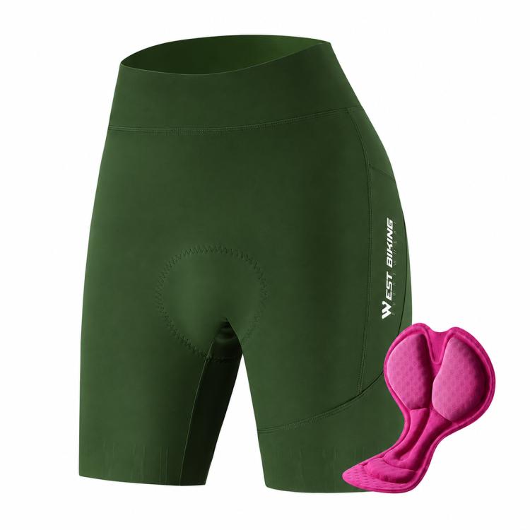 WEST BIKING Summer Bicycle Cycling Shorts with Thickened Breathable Seat Pad, M, L