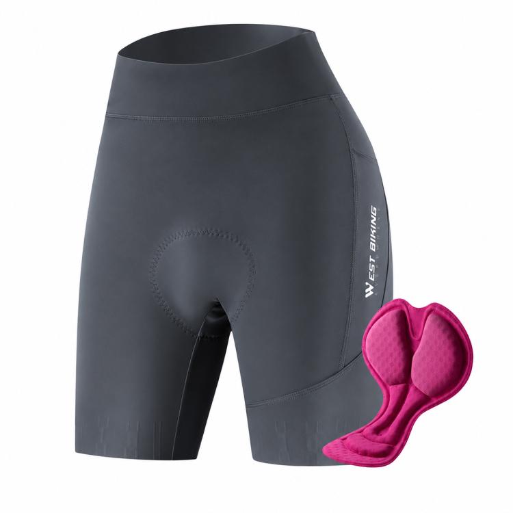 WEST BIKING Summer Bicycle Cycling Shorts with Thickened Breathable Seat Pad, M, L