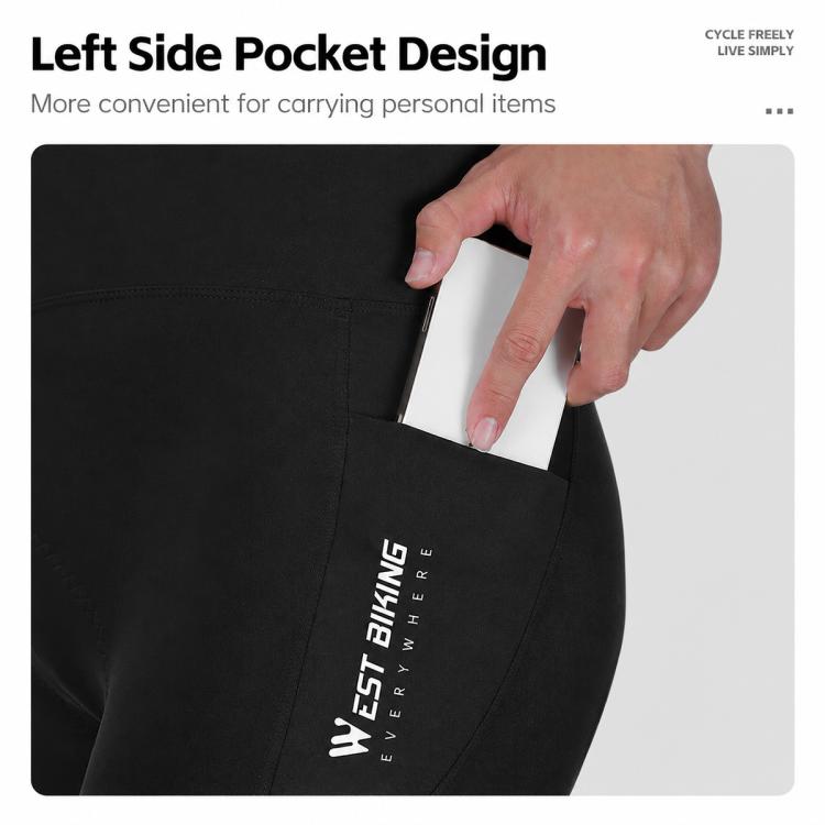 WEST BIKING Summer Bicycle Cycling Shorts with Thickened Breathable Seat Pad, M, L