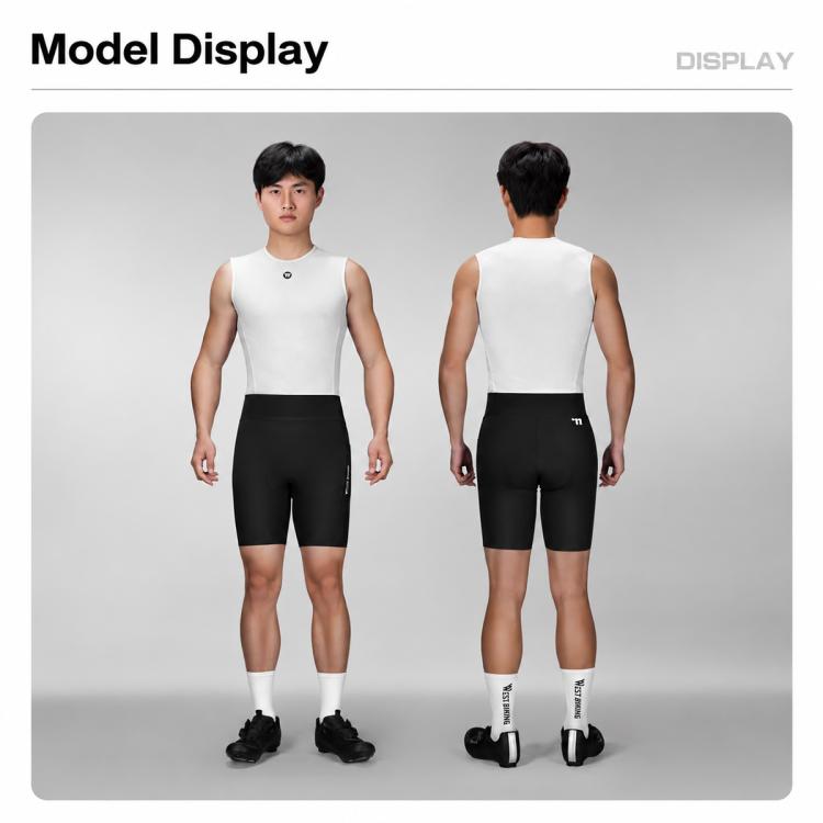 WEST BIKING Summer Bicycle Cycling Shorts with Thickened Breathable Seat Pad, M, L