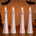Halloween Ghost-Shaped LED Flameless Plastic Candles, 4 PCS/Set Assorted, 4 PCS/Set Standard Style, 6 PCS/Set Standard Style, 4 PCS/Set Smiley Face Style, 6 PCS/Set Smiley Face Style, 4 PCS/Set Cry Face Style, 6 PCS/Set Cry Face Style                  ...