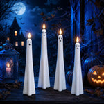 Halloween Ghost-Shaped LED Flameless Plastic Candles, 4 PCS/Set Assorted, 4 PCS/Set Standard Style, 6 PCS/Set Standard Style, 4 PCS/Set Smiley Face Style, 6 PCS/Set Smiley Face Style, 4 PCS/Set Cry Face Style, 6 PCS/Set Cry Face Style                  ...