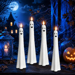 Halloween Ghost-Shaped LED Flameless Plastic Candles, 4 PCS/Set Assorted, 4 PCS/Set Standard Style, 6 PCS/Set Standard Style, 4 PCS/Set Smiley Face Style, 6 PCS/Set Smiley Face Style, 4 PCS/Set Cry Face Style, 6 PCS/Set Cry Face Style                  ...