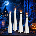 Halloween Ghost-Shaped LED Flameless Plastic Candles, 4 PCS/Set Assorted, 4 PCS/Set Standard Style, 6 PCS/Set Standard Style, 4 PCS/Set Smiley Face Style, 6 PCS/Set Smiley Face Style, 4 PCS/Set Cry Face Style, 6 PCS/Set Cry Face Style                  ...