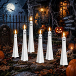 Halloween Ghost-Shaped LED Flameless Plastic Candles, 4 PCS/Set Assorted, 4 PCS/Set Standard Style, 6 PCS/Set Standard Style, 4 PCS/Set Smiley Face Style, 6 PCS/Set Smiley Face Style, 4 PCS/Set Cry Face Style, 6 PCS/Set Cry Face Style                  ...