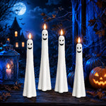 Halloween Ghost-Shaped LED Flameless Plastic Candles, 4 PCS/Set Assorted, 4 PCS/Set Standard Style, 6 PCS/Set Standard Style, 4 PCS/Set Smiley Face Style, 6 PCS/Set Smiley Face Style, 4 PCS/Set Cry Face Style, 6 PCS/Set Cry Face Style                  ...