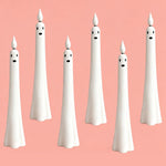 Halloween Ghost-Shaped LED Flameless Plastic Candles, 4 PCS/Set Assorted, 4 PCS/Set Standard Style, 6 PCS/Set Standard Style, 4 PCS/Set Smiley Face Style, 6 PCS/Set Smiley Face Style, 4 PCS/Set Cry Face Style, 6 PCS/Set Cry Face Style                  ...