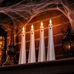 Halloween Ghost-Shaped LED Flameless Plastic Candles, 4 PCS/Set Assorted, 4 PCS/Set Standard Style, 6 PCS/Set Standard Style, 4 PCS/Set Smiley Face Style, 6 PCS/Set Smiley Face Style, 4 PCS/Set Cry Face Style, 6 PCS/Set Cry Face Style                  ...