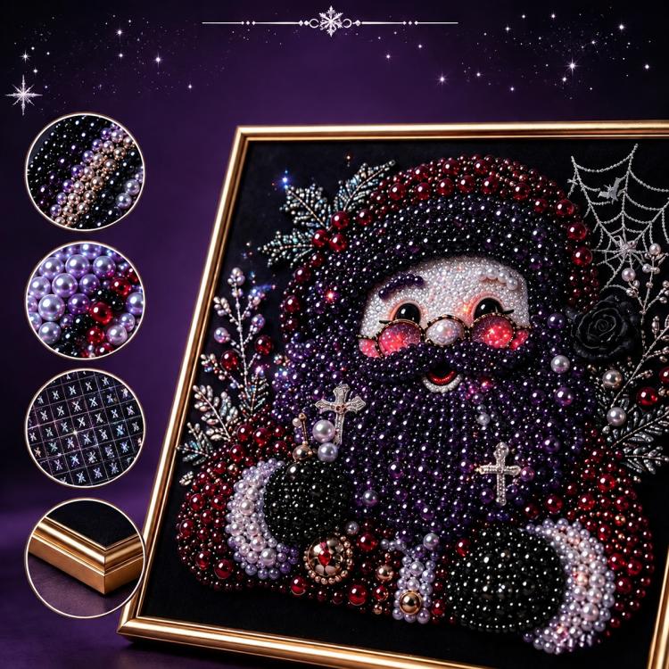 Dark Halloween Diamond Painting Kit, 20cm  Frameless, 30cm Frameless, 20cm With Frame