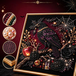 Dark Halloween Diamond Painting Kit, 20cm  Frameless, 30cm Frameless, 20cm With Frame