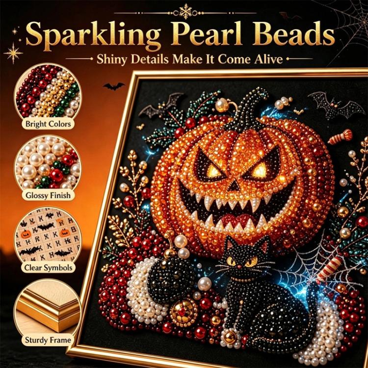 Dark Halloween Diamond Painting Kit, 20cm  Frameless, 30cm Frameless, 20cm With Frame