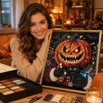 Dark Halloween Diamond Painting Kit, 30cm With Frame