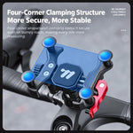 WEST BIKING Bike Phone Mount Shockproof Cycling Navigation Holder for MTB & Road Bikes, Stem Mount, Handlebar Mount, Mirror Mount
