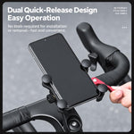 WEST BIKING Bike Phone Mount Shockproof Cycling Navigation Holder for MTB & Road Bikes, Stem Mount, Handlebar Mount, Mirror Mount