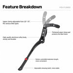 WEST BIKING Mountain Bike Kickstand Aluminum Alloy Bicycle Side Support Stand, YP0712049