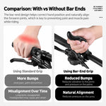 WEST BIKING 1 Pair Bicycle Rest Bar Dragon-bone Shape Ergonomic Cycling Thumb Bar Ends, YP0804099
