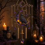 Halloween Vampire Ghost Wind Chime, Ghost, Black Cat, Crow, Pumpkin, Witch, Red Vampire, Blue Vampire, Purple Vampire, Astronaut Vampire, 4 in 1 Mixed Color Vampire