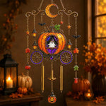 Halloween Vampire Ghost Wind Chime, Ghost, Black Cat, Crow, Pumpkin, Witch, Red Vampire, Blue Vampire, Purple Vampire, Astronaut Vampire, 4 in 1 Mixed Color Vampire
