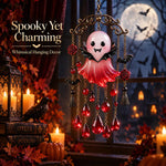 Halloween Vampire Ghost Wind Chime, Ghost, Black Cat, Crow, Pumpkin, Witch, Red Vampire, Blue Vampire, Purple Vampire, Astronaut Vampire, 4 in 1 Mixed Color Vampire