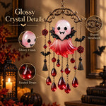 Halloween Vampire Ghost Wind Chime, Ghost, Black Cat, Crow, Pumpkin, Witch, Red Vampire, Blue Vampire, Purple Vampire, Astronaut Vampire, 4 in 1 Mixed Color Vampire