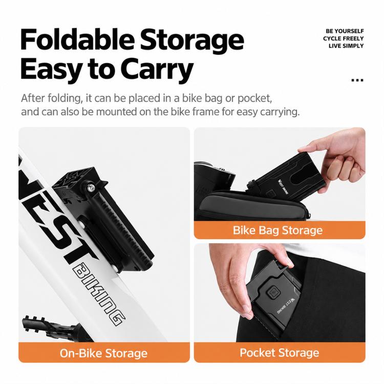 WEST BIKING Bike Crank Kickstand Portable Folding Bicycle Parking Stand, YP0723032