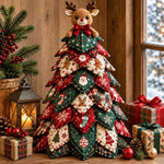DIY Fabric Quilted Tree Sewing Craft Kit, Santa Claus A, Christmas Reindeer, Snowman, Sprite, Free-spirited Style, Autumn Harvest, Halloween, Thanksgiving, Back-to-school Season, Ghost House, Ghost Hat, Witch hat, Pumpkin, Candy Corn, Black Cat        ...
