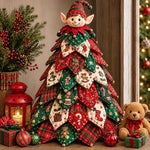 DIY Fabric Quilted Tree Sewing Craft Kit, Santa Claus A, Christmas Reindeer, Snowman, Sprite, Free-spirited Style, Autumn Harvest, Halloween, Thanksgiving, Back-to-school Season, Ghost House, Ghost Hat, Witch hat, Pumpkin, Candy Corn, Black Cat        ...