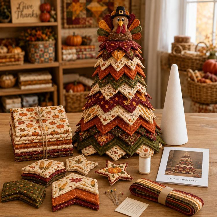 DIY Fabric Quilted Tree Sewing Craft Kit, Santa Claus A, Christmas Reindeer, Snowman, Sprite, Free-spirited Style, Autumn Harvest, Halloween, Thanksgiving, Back-to-school Season, Ghost House, Ghost Hat, Witch hat, Pumpkin, Candy Corn, Black Cat        ...