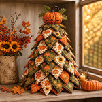 DIY Fabric Quilted Tree Sewing Craft Kit, Santa Claus A, Christmas Reindeer, Snowman, Sprite, Free-spirited Style, Autumn Harvest, Halloween, Thanksgiving, Back-to-school Season, Ghost House, Ghost Hat, Witch hat, Pumpkin, Candy Corn, Black Cat        ...