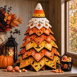 DIY Fabric Quilted Tree Sewing Craft Kit, Santa Claus A, Christmas Reindeer, Snowman, Sprite, Free-spirited Style, Autumn Harvest, Halloween, Thanksgiving, Back-to-school Season, Ghost House, Ghost Hat, Witch hat, Pumpkin, Candy Corn, Black Cat        ...