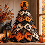 DIY Fabric Quilted Tree Sewing Craft Kit, Santa Claus A, Christmas Reindeer, Snowman, Sprite, Free-spirited Style, Autumn Harvest, Halloween, Thanksgiving, Back-to-school Season, Ghost House, Ghost Hat, Witch hat, Pumpkin, Candy Corn, Black Cat        ...