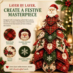 DIY Fabric Quilted Tree Sewing Craft Kit, Santa Claus A, Christmas Reindeer, Snowman, Sprite, Free-spirited Style, Autumn Harvest, Halloween, Thanksgiving, Back-to-school Season, Ghost House, Ghost Hat, Witch hat, Pumpkin, Candy Corn, Black Cat        ...