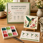Mosaic Art DIY Craft Kit Creative Handmade Decor Gift, Watering Can, Hummingbird, Butterfly, Dragonfly, Sunflower, Wildflower, Bee, Ladybug