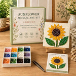 Mosaic Art DIY Craft Kit Creative Handmade Decor Gift, Watering Can, Hummingbird, Butterfly, Dragonfly, Sunflower, Wildflower, Bee, Ladybug