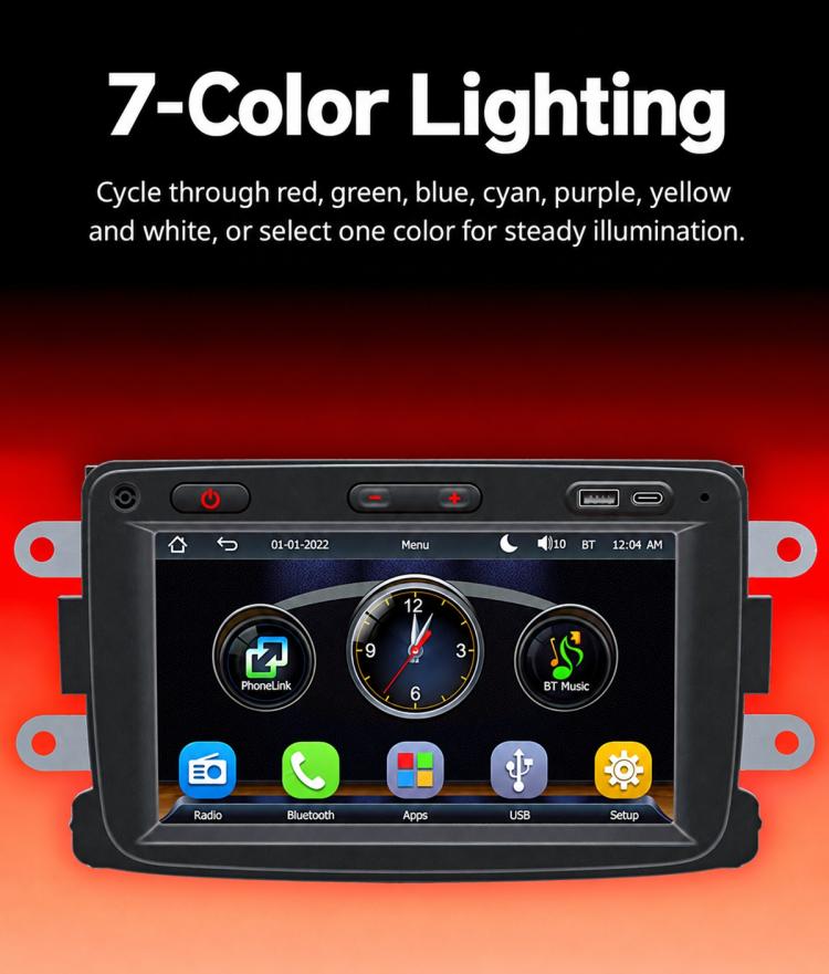 7 inch Car MP5 Player Wireless Central Control Smart Screen for Renault Dacia 2016–2018, For Renault Dacia 2016–2018