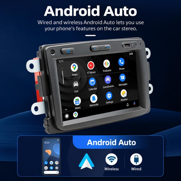 7 inch Car MP5 Player Wireless Central Control Smart Screen for Renault Dacia 2016–2018, For Renault Dacia 2016–2018