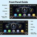 7 inch Car MP5 Player Wireless Central Control Smart Screen with Button for Toyota Corolla, with Button
