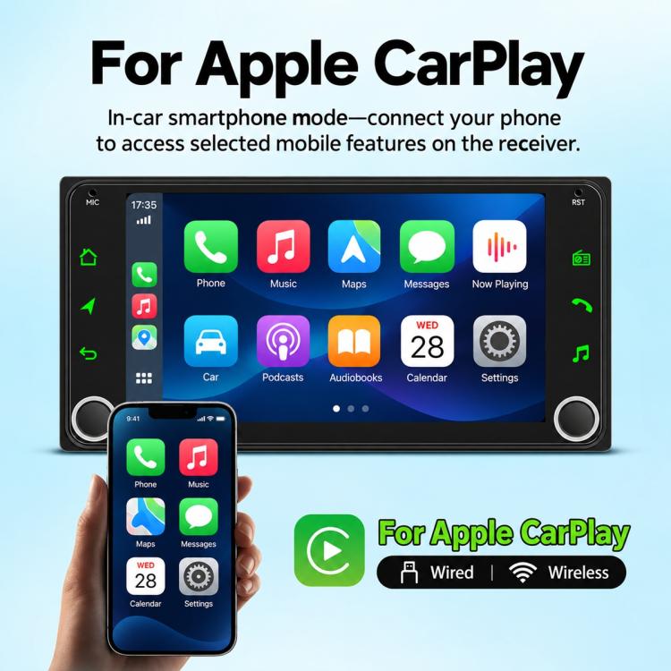 7 inch Car MP5 Player Wireless Central Control Smart Screen with Button for Toyota Corolla, with Button