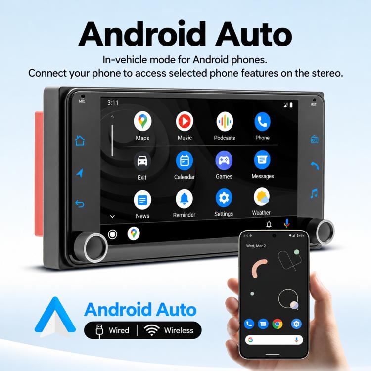 7 inch Car MP5 Player Wireless Central Control Smart Screen with Button for Toyota Corolla, with Button