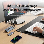 HAS-4A4C 4 USB-A & 4 USB-C 10Gbps PD60W Max Output USB 3.2 HUB, HAS-4A4C