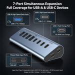 HAS-4A4C 4 USB-A & 4 USB-C 10Gbps PD60W Max Output USB 3.2 HUB, HAS-4A4C
