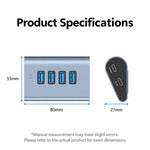 HAS-4A 4-Port USB-A 5Gbps Max Output USB 3.0 HUB, HAS-4A
