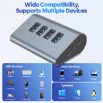 HAS-4A 4-Port USB-A 5Gbps Max Output USB 3.0 HUB, HAS-4A