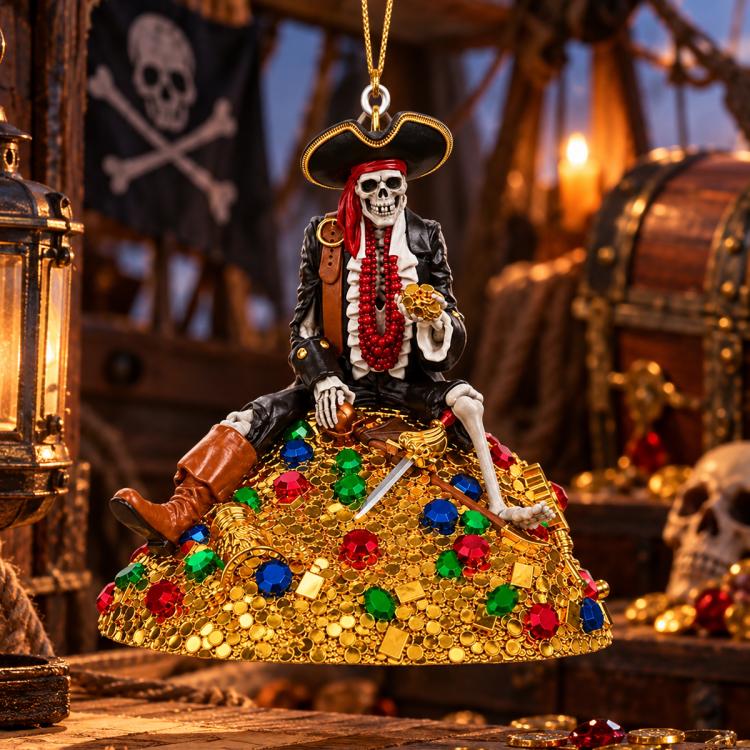 Halloween Pirate-Themed Desktop Decoration Hanging Ornament, Pirate, Spooky, Knife Hat