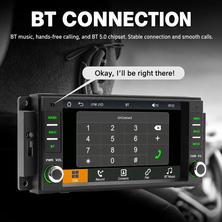 7 inch Car MP5 Player Wireless Central Control Smart Screen for Jeep Wrangler, For Jeep Wrangler