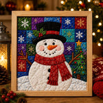 DIY Christmas Fabric Art Painting Kit, 20cm With Frame