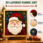 DIY Christmas Fabric Art Painting Kit, 20cm With Frame
