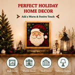 DIY Christmas Fabric Art Painting Kit, 20cm With Frame
