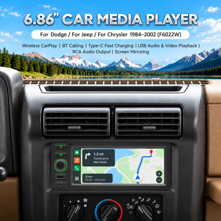 6.86 inch Car MP5 Player Wireless Central Control Smart Screen for Jeep, For Jeep