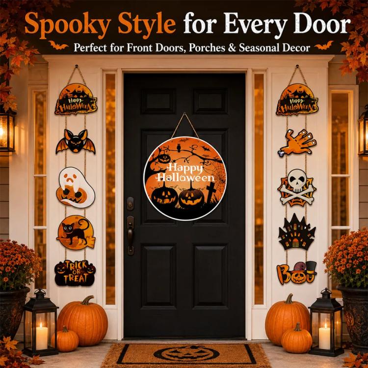 Halloween Trick-or-Treat Door and Window Hanging Decoration Kit